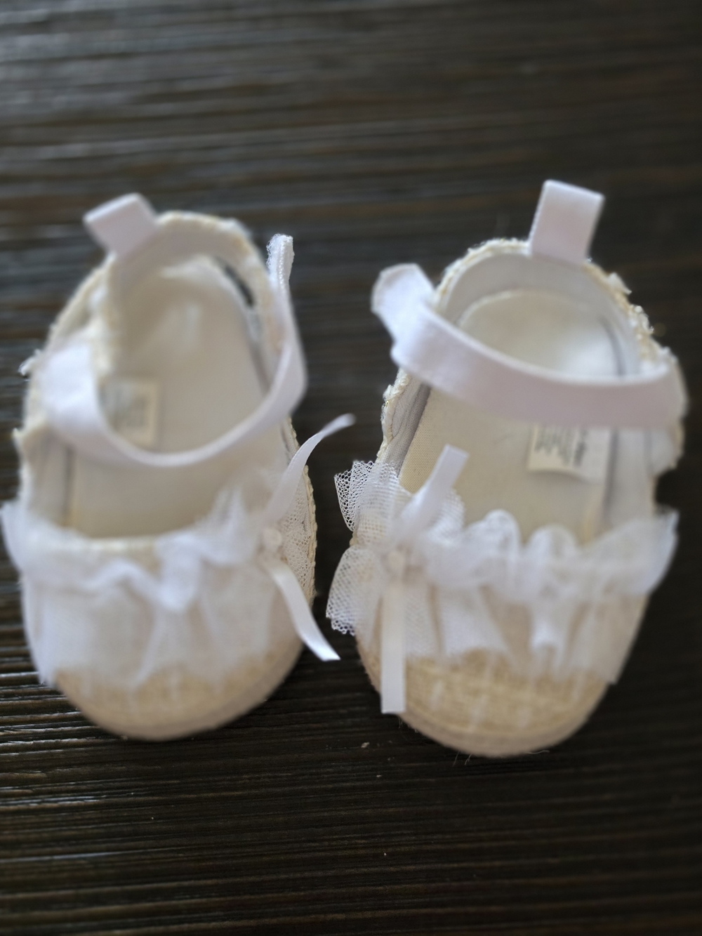 First Steps Baby White Lace Mary Jane Shoes (3-6m)